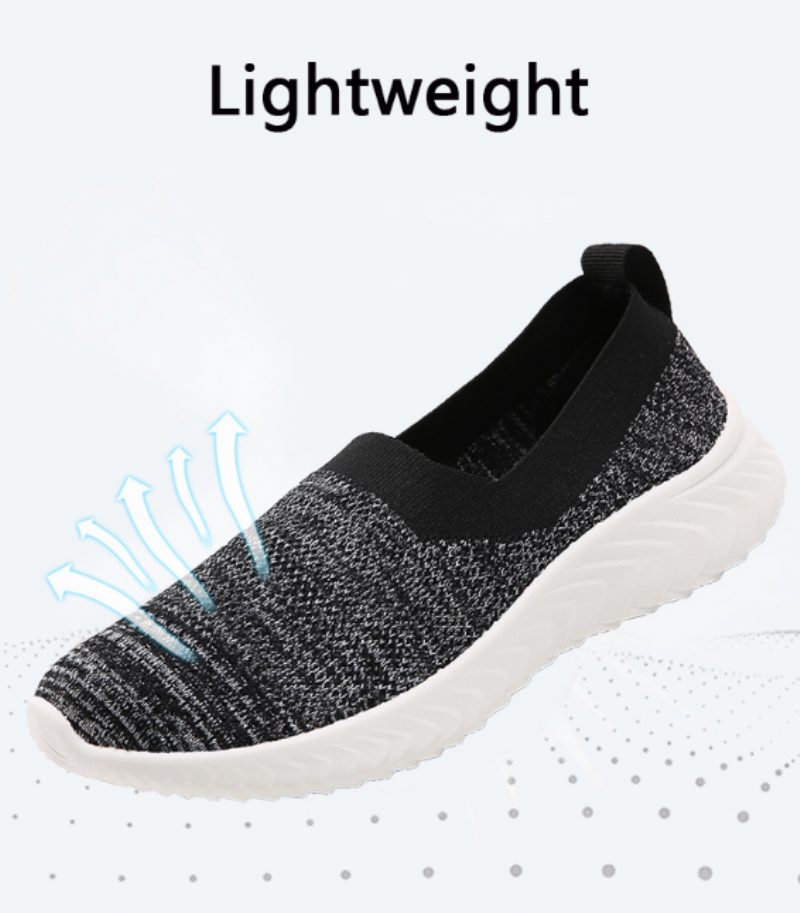 Luar Slip-on Walking Sorte Sko Til Kvinder - Sort