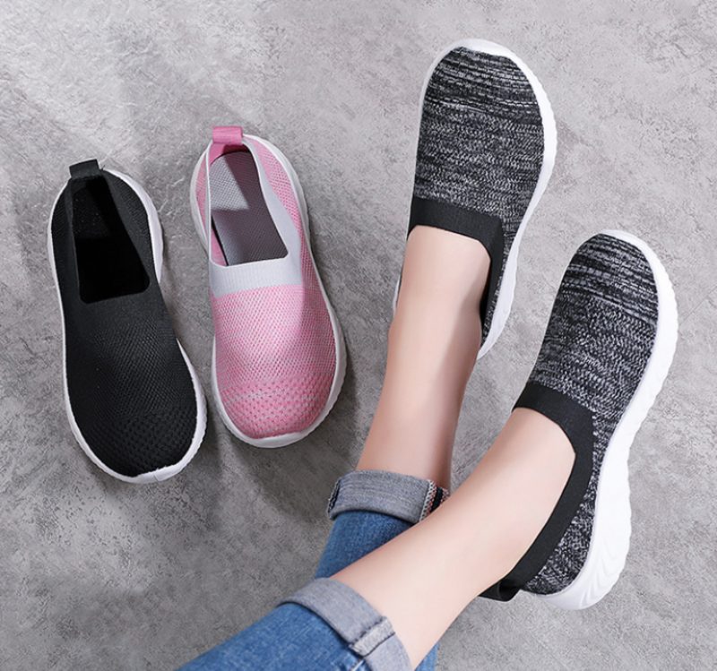 Luar Slip-on Walking Sorte Sko Til Kvinder - Sort