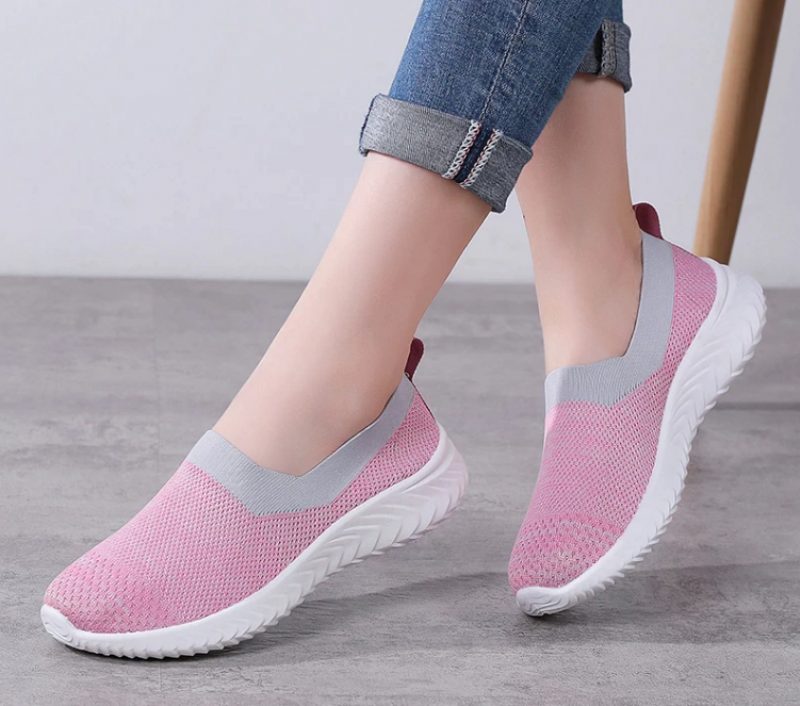 Luar Slip-on Walking Sorte Sko Til Kvinder - Sort