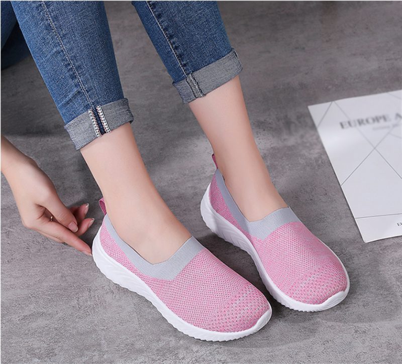 Luar Slip-on Walking Sorte Sko Til Kvinder - Sort