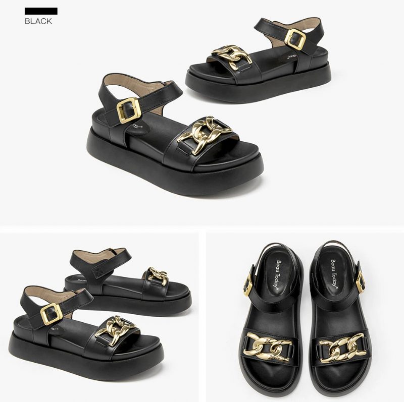 Lucrecia Lædersandal Med Ankelspænde Til Kvinder - Beige