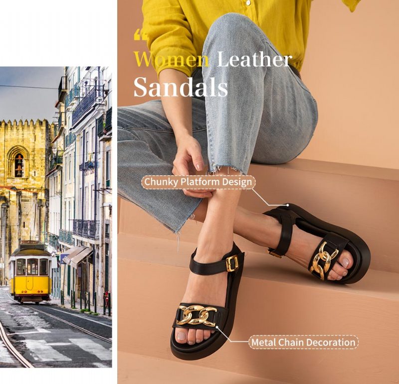 Lucrecia Lædersandal Med Ankelspænde Til Kvinder - Beige