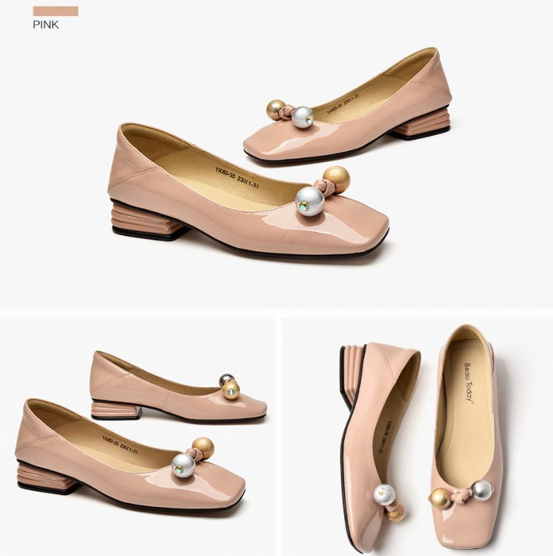 Lucrecia Laklæder Flat Loafer Sko - Sort