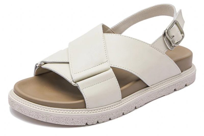 Lucy Platform Spænde Flad Sandal Til Kvinder - Sort