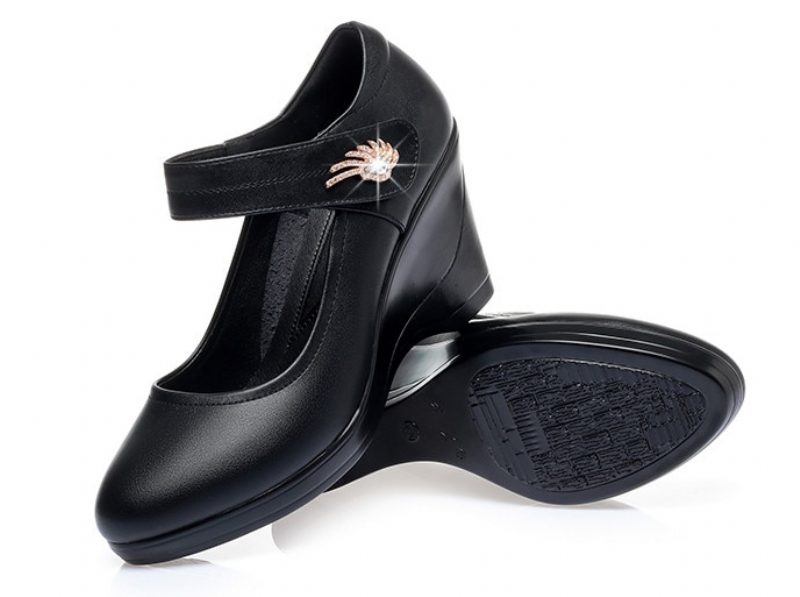 Lucy Wedge Platform-sko Til Kvinder - Sort