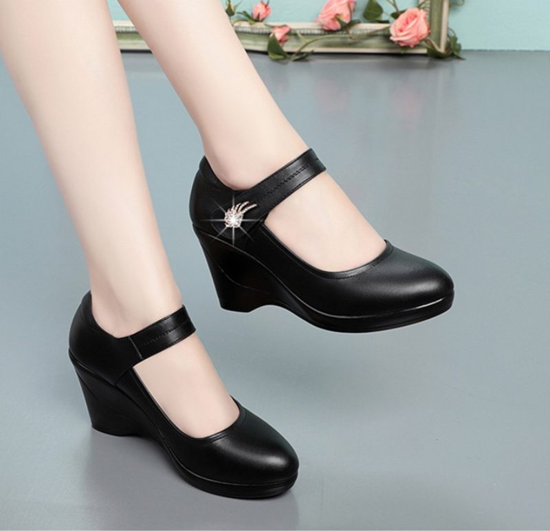 Lucy Wedge Platform-sko Til Kvinder - Sort