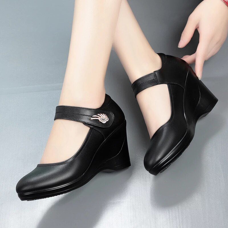 Lucy Wedge Platform-sko Til Kvinder - Sort