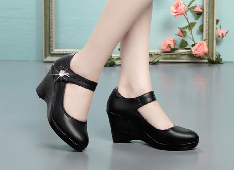 Lucy Wedge Platform-sko Til Kvinder - Sort