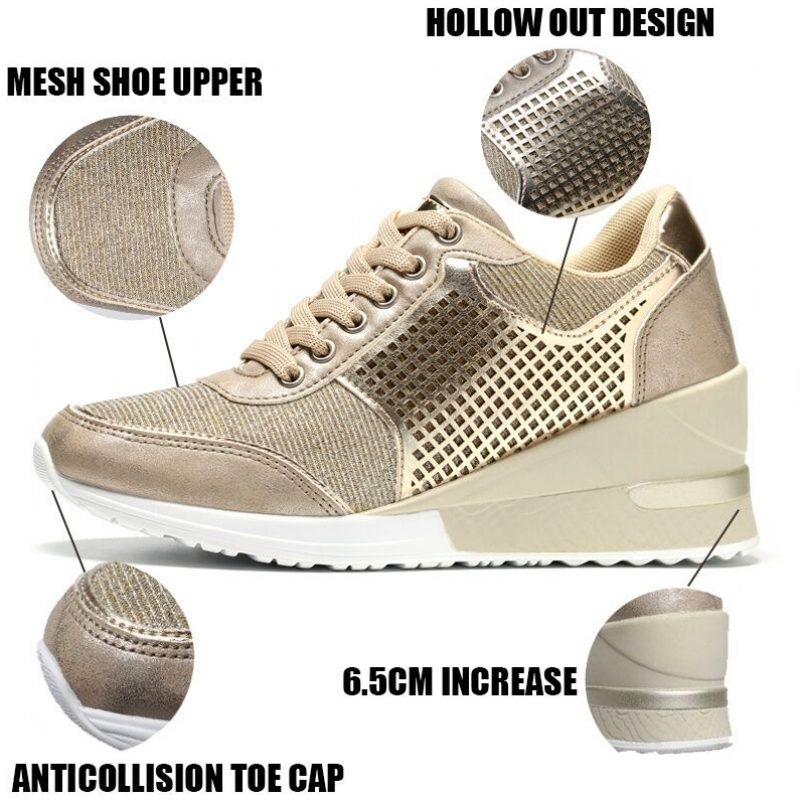 Lucy Wedges Sneakers Til Kvinder - Guld