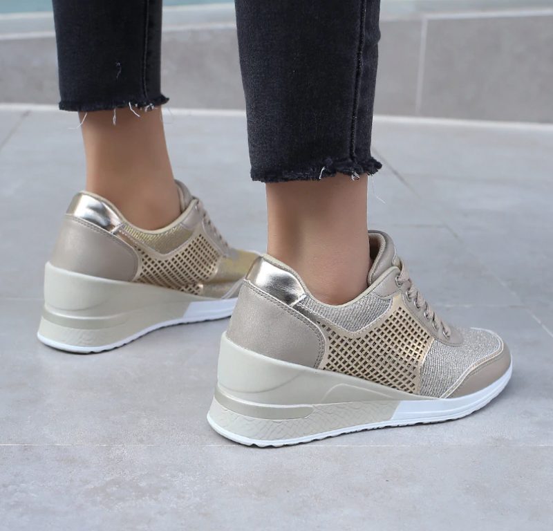 Lucy Wedges Sneakers Til Kvinder - Guld