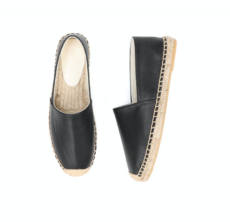 Luisa Slip On Casual Espadriller Til Kvinder - Sort