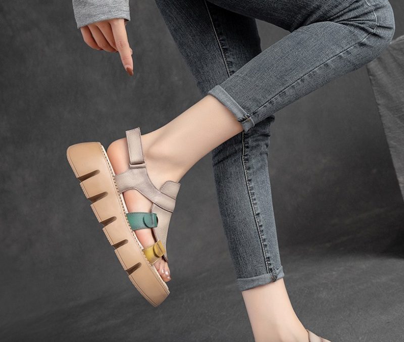 Luky Platform Sandal Til Kvinder - Beige