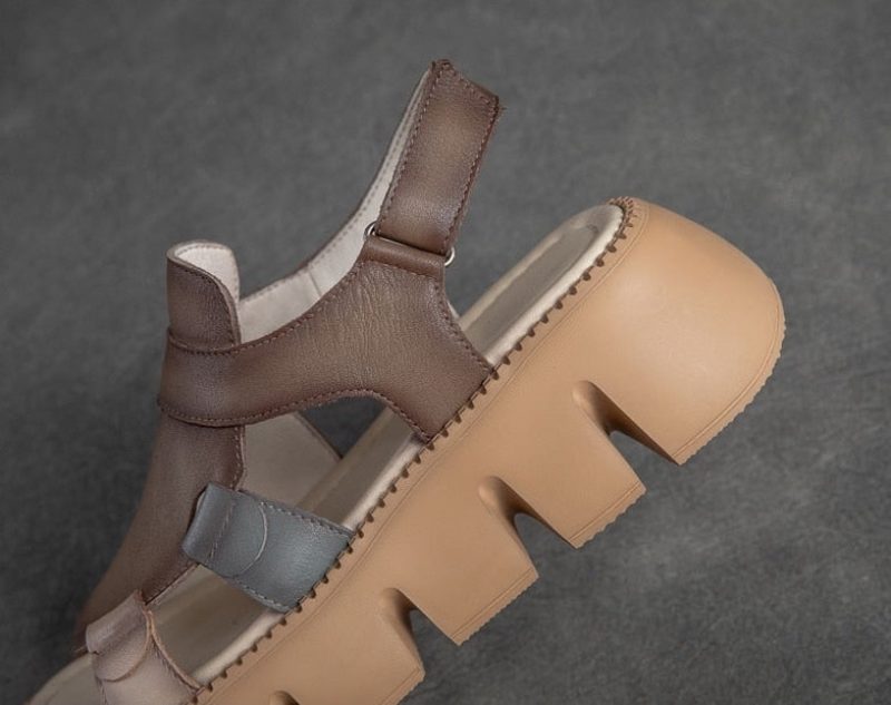 Luky Platform Sandal Til Kvinder - Beige