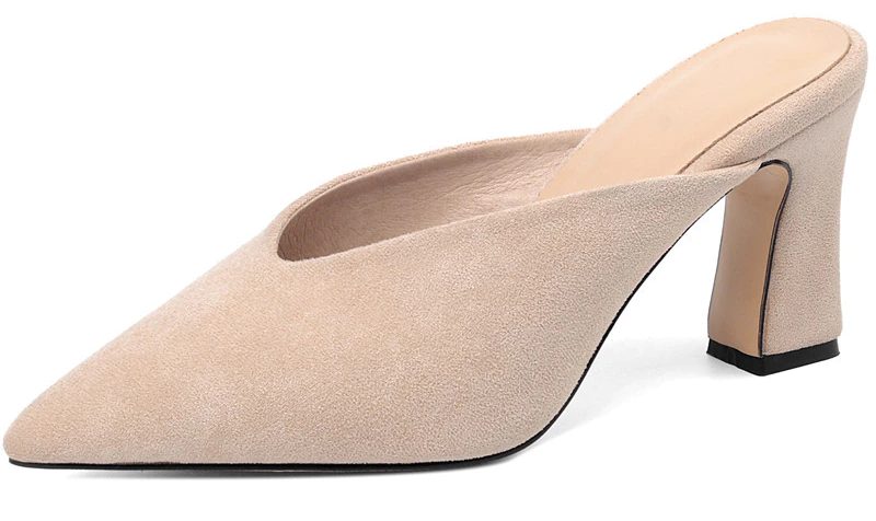 Luna Elegant Mules Høje Sorte Hæle Til Kvinder - Sort