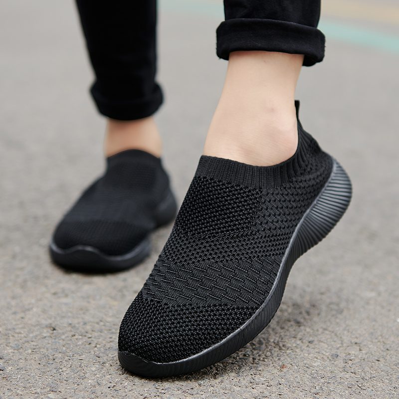 Luna Letvægts Åndbar Mesh Slip-on Sneaker Til Kvinder - Pink
