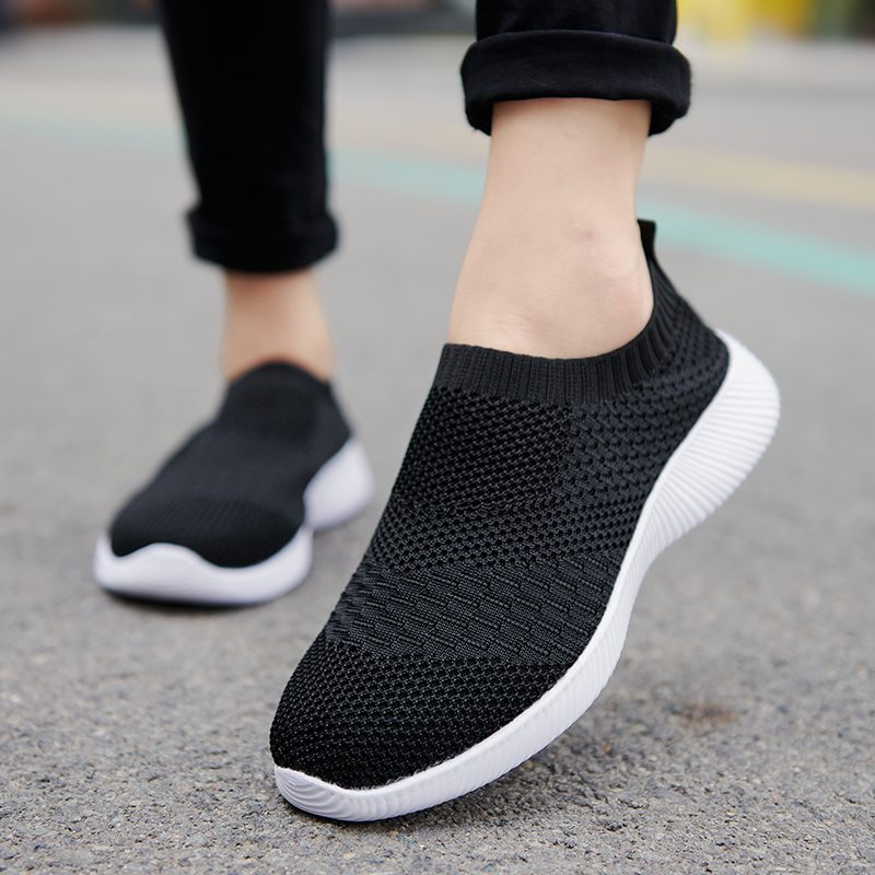 Luna Letvægts Åndbar Mesh Slip-on Sneaker Til Kvinder - Pink