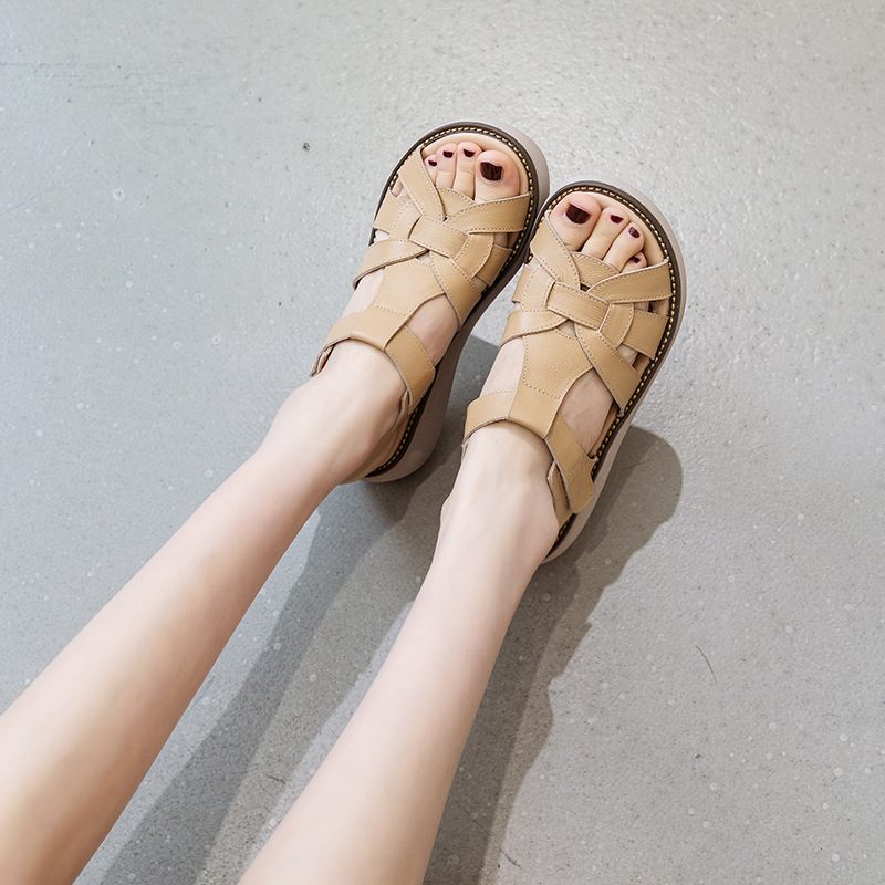 Macry Peep Toe Wedges-sandaler Til Kvinder - Sort