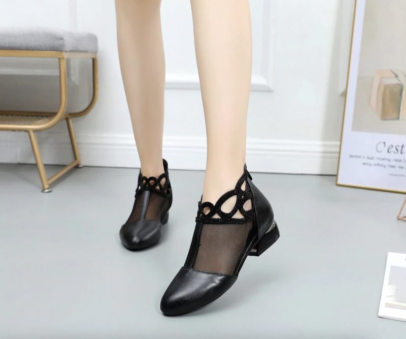 Maglo Mesh Sandal Til Kvinder - Sort ruskind