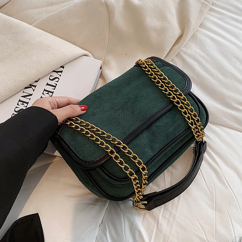 Malagan Crossbody-håndtaske I Læder Til Kvinder - Grøn