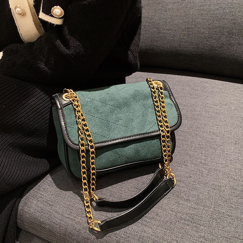 Malagan Crossbody-håndtaske I Læder Til Kvinder - Grøn