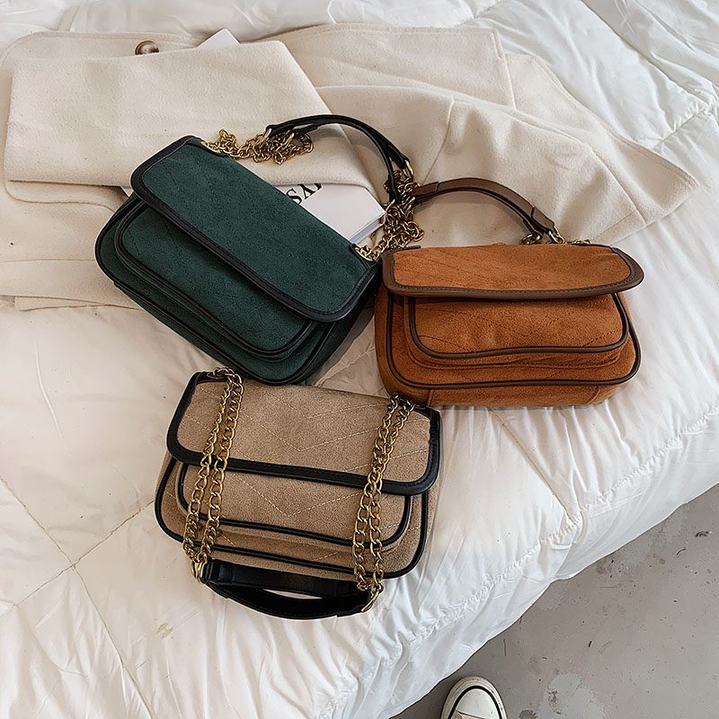 Malagan Crossbody-håndtaske I Læder Til Kvinder - Grøn