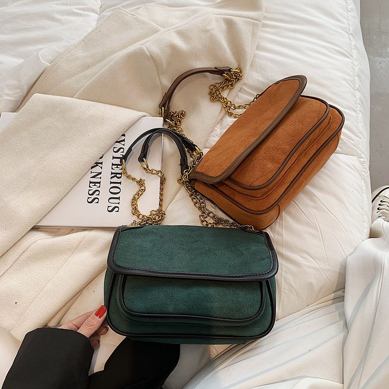 Malagan Crossbody-håndtaske I Læder Til Kvinder - Grøn