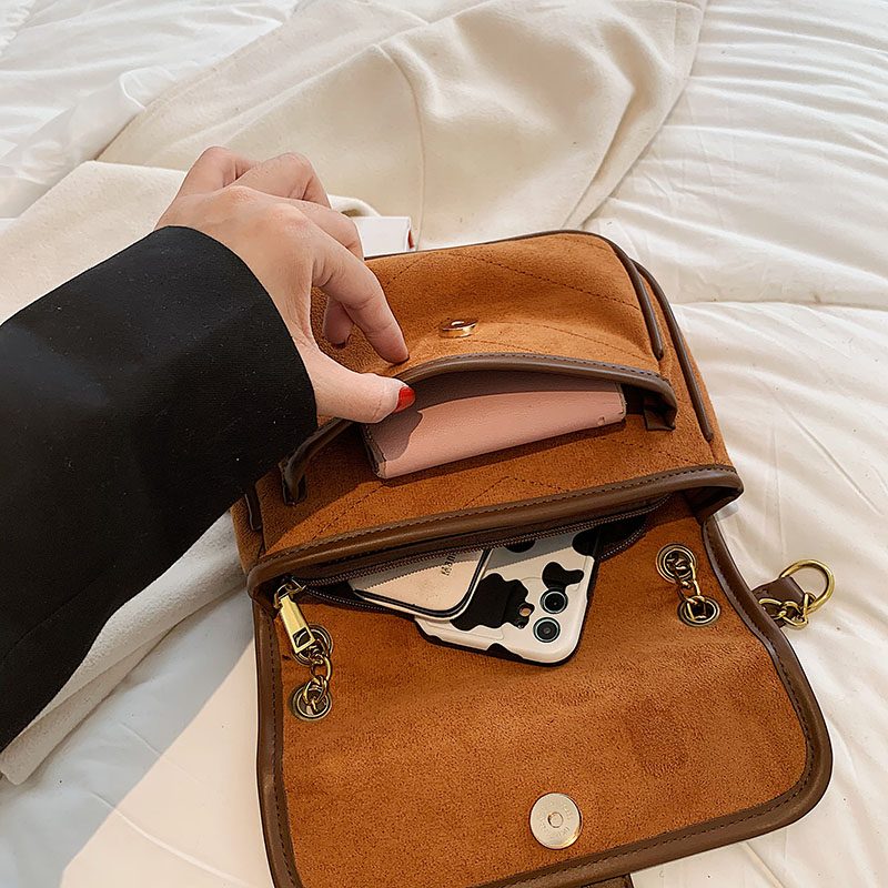 Malagan Crossbody-håndtaske I Læder Til Kvinder - Grøn