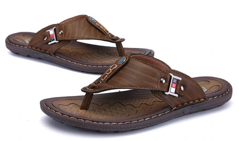 Malcom Mænds Afslappede Flip Flop - Brun