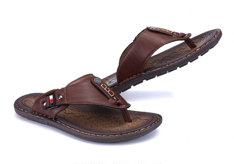 Malcom Mænds Afslappede Flip Flop - Brun