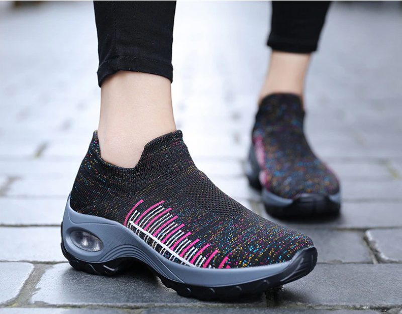 Mandy Åndbar Sneaker Gå-slip-on Sko Til Kvinder - Sort