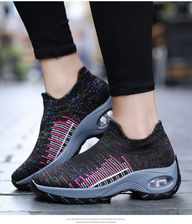 Mandy Åndbar Sneaker Gå-slip-on Sko Til Kvinder - Sort