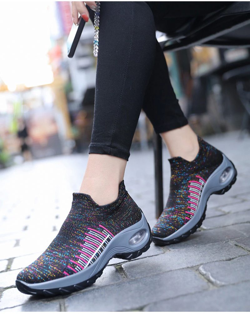 Mandy Åndbar Sneaker Gå-slip-on Sko Til Kvinder - Sort