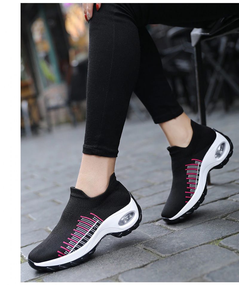 Mandy Åndbar Sneaker Gå-slip-on Sko Til Kvinder - Sort