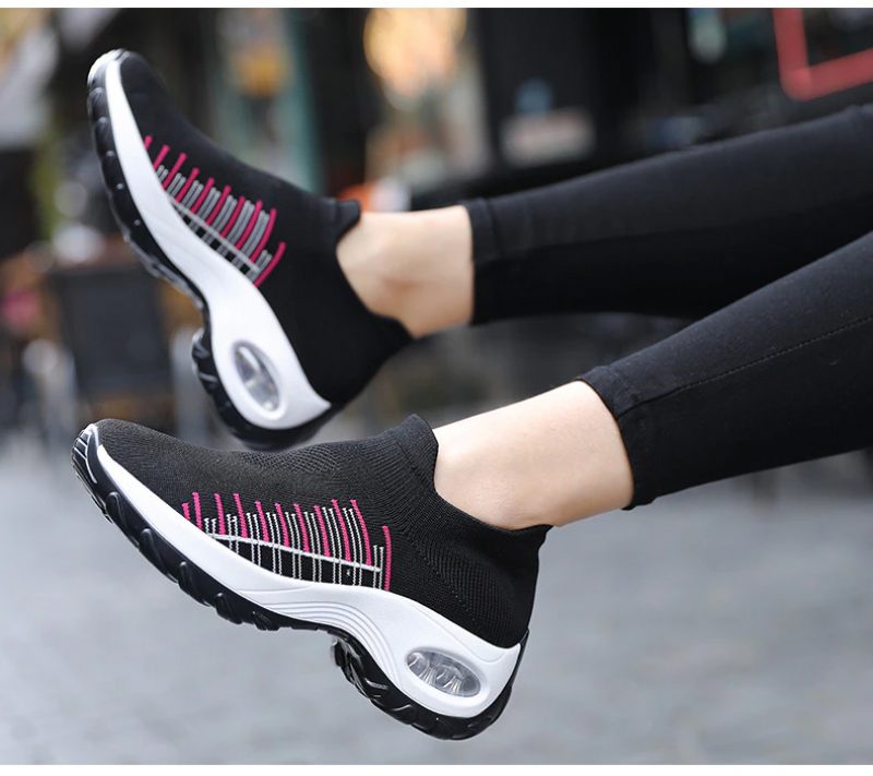 Mandy Åndbar Sneaker Gå-slip-on Sko Til Kvinder - Sort