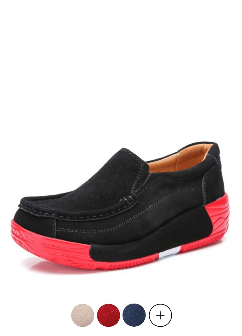 Marbella Slip On Sorte Sko Til Kvinder Platform