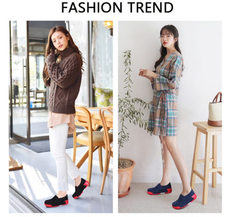Marbella Slip On Sorte Sko Til Kvinder Platform - Sort
