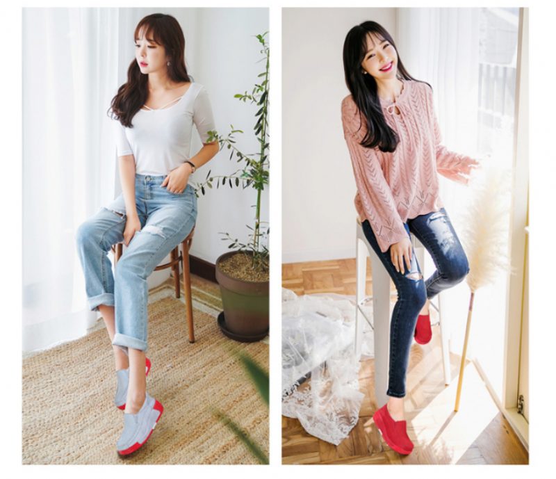 Marbella Slip On Sorte Sko Til Kvinder Platform - Sort