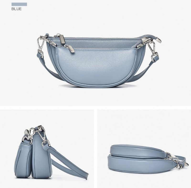 Marc Crossbody-håndtaske I Læder Til Kvinder - Blå