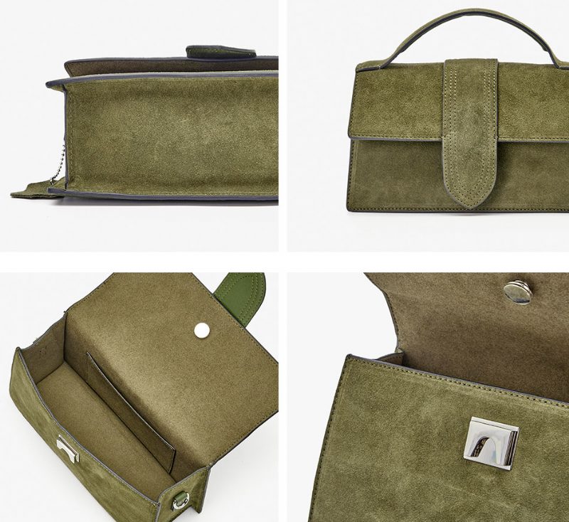 Marcano Elegant Håndtaske I Vintage Ruskind Til Kvinder - Grøn