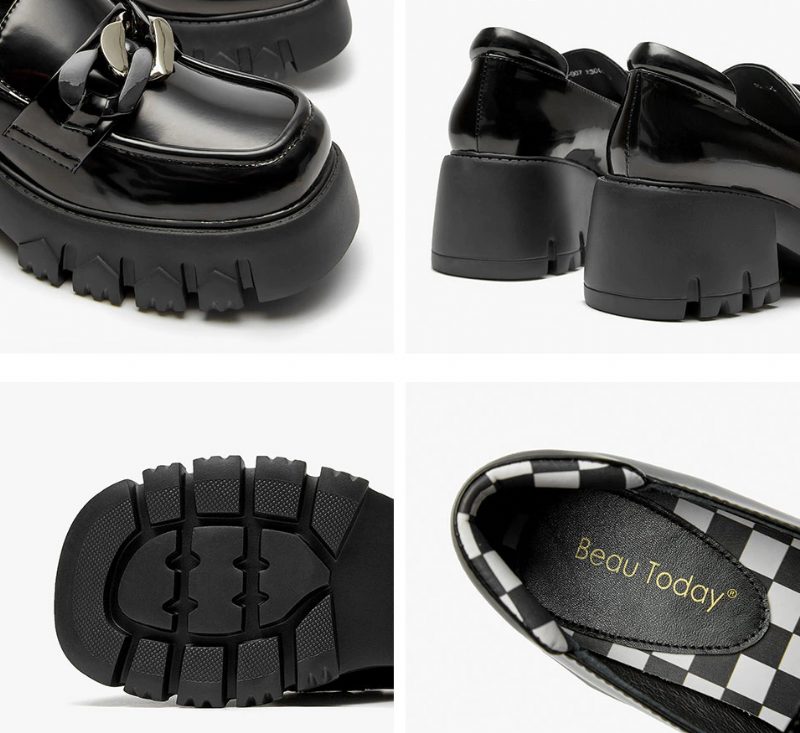 March Dame Platform Chain Loafer Sko - Abrikos