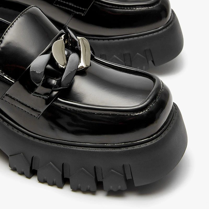 March Dame Platform Chain Loafer Sko - Abrikos