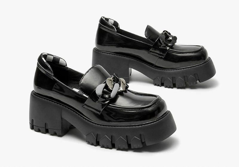 March Dame Platform Chain Loafer Sko - Abrikos