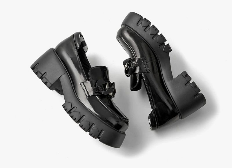 March Dame Platform Chain Loafer Sko - Abrikos