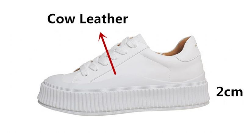 Mardin Plat Læder Platform Sort Sneaker Til Kvinder - Sort