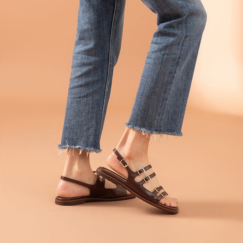 Margarita Flad Sandal Til Kvinder - Brun