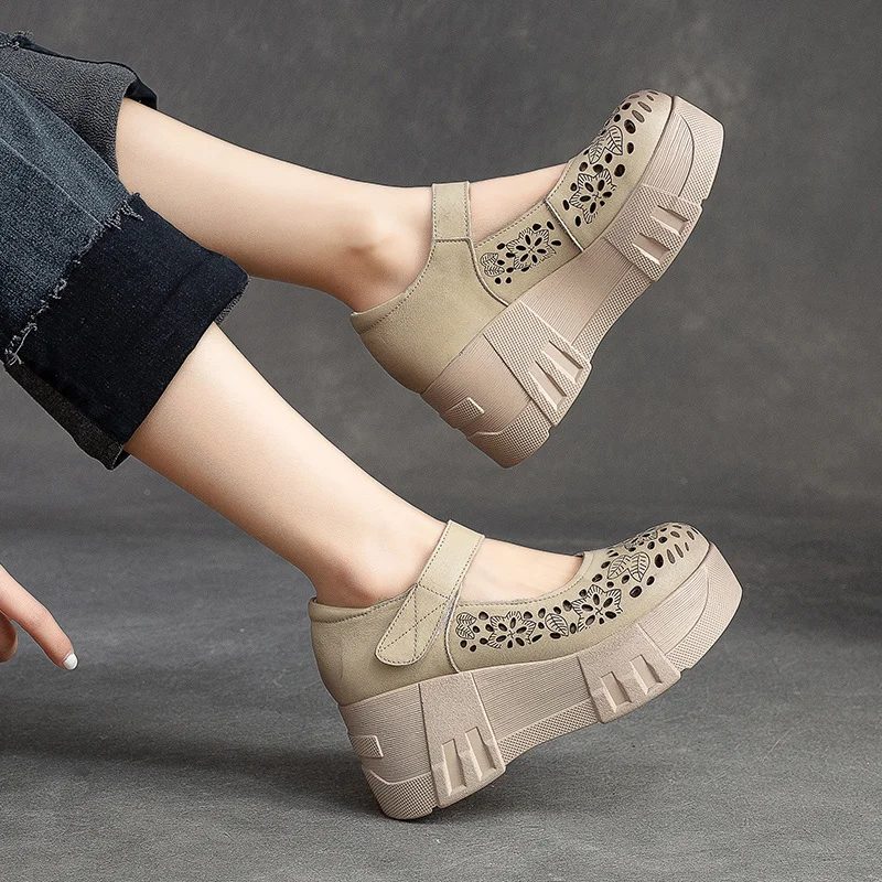 Maria Sommer Platform Wedges Sandaler Til Kvinder - Brun