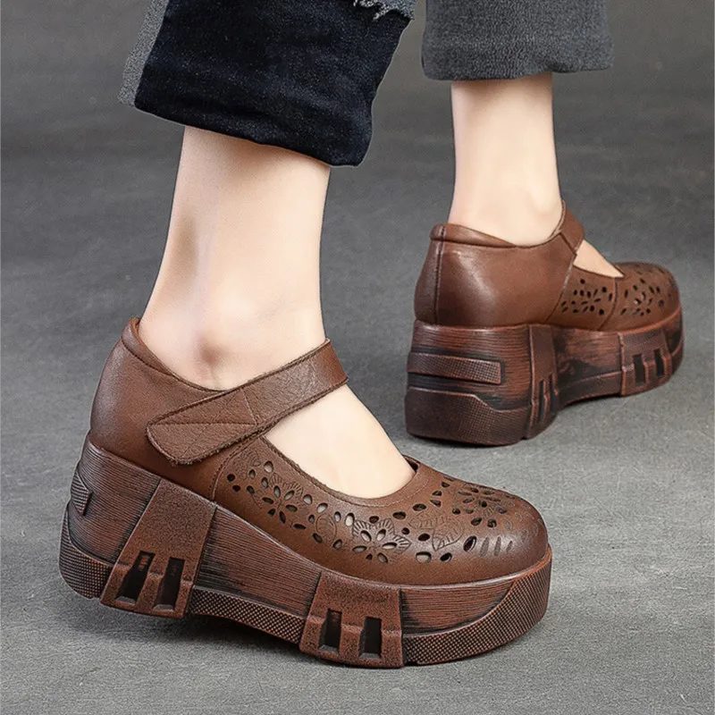 Maria Sommer Platform Wedges Sandaler Til Kvinder - Brun