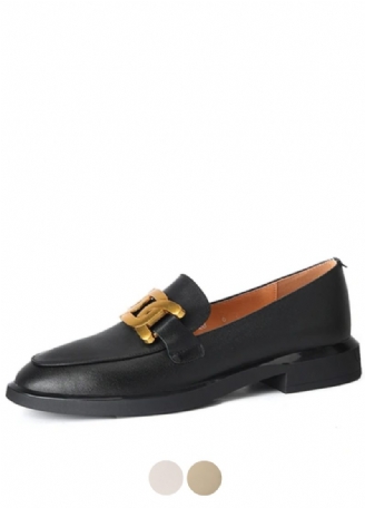 Mariana Dame Loafers Metal Dekoration Læder