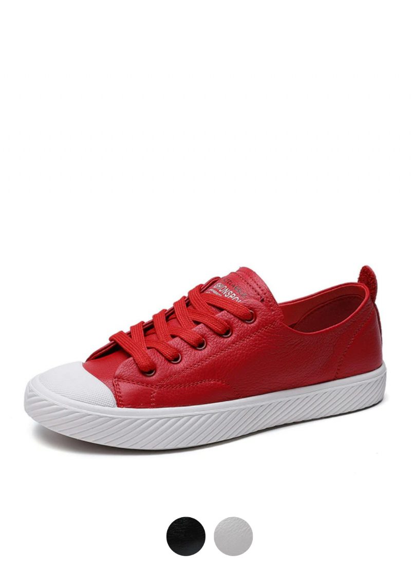 Marley Flad Sneaker I Læder Til Kvinder