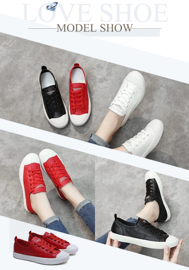 Marley Flad Sort Sneaker I Læder Til Kvinder - Sort